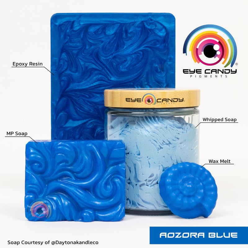 Eye Candy Pigments Premium Blue Mica Powder - Aozora Blue (50gr) - for Epoxy, Resin, Soap, Paint, Woodworking, Acrylic Pouring, Bath Bombs, Fishing Lures - DIY Arts and Crafts Additive - Image 2